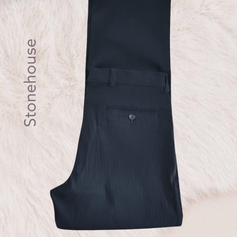 STONEHOUSE• WOMENS STRIPED PANT• HI RISE/CLASSIC LEG 9/10